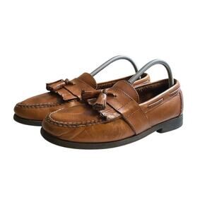 Sperry Men's Leather Kiltie Tassel Loafers Brown Slip-On Moc Toe Sz 8 Comfort